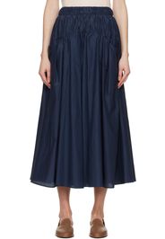 Max Mara Navy Eracle Midi Skirt