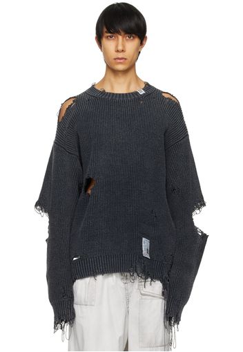 MIHARAYASUHIRO Black Bleached Sweater