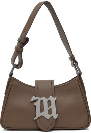 MISBHV Taupe Small Plaque Shoulder Bag