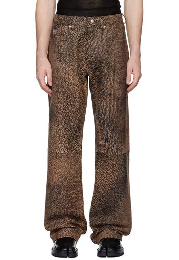 MISBHV Brown Safari Leather Pants