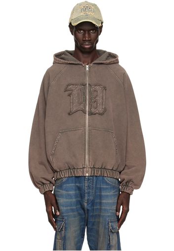 MISBHV Brown Zipped Hoodie