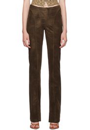 MISBHV Brown Harley Faux-Leather Trousers