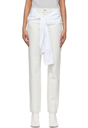 MM6 Maison Margiela White Hanging Sleeve Jeans