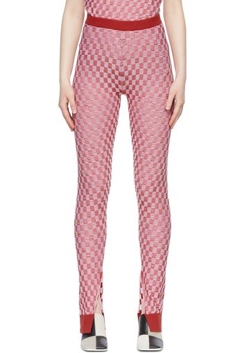 MM6 Maison Margiela Red Nylon Leggings