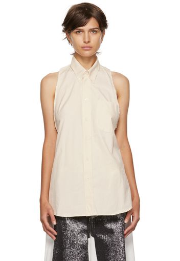 MM6 Maison Margiela Off-White Sleeveless Shirt