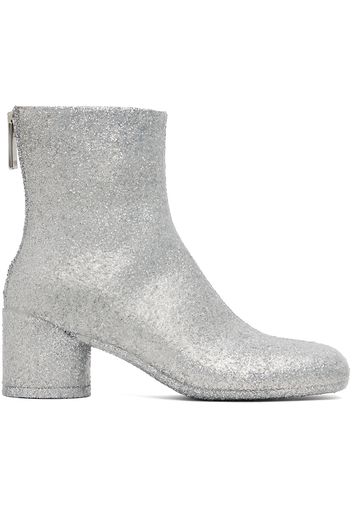 MM6 Maison Margiela Silver Glitter Boots