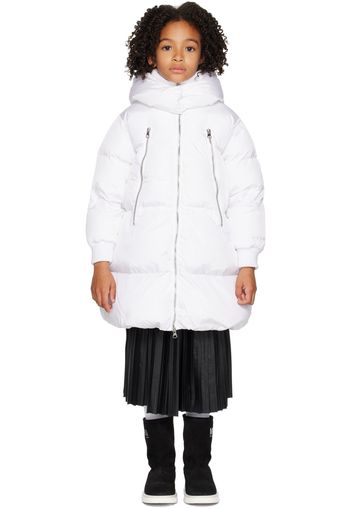 MM6 Maison Margiela Kids White Hooded Jacket