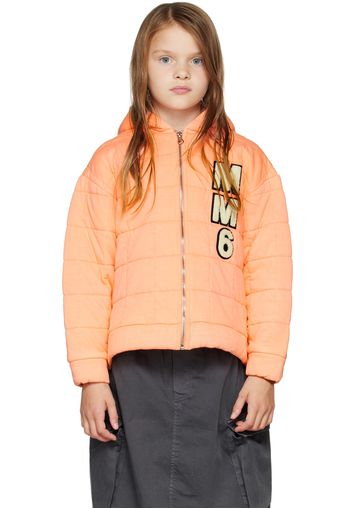 MM6 Maison Margiela Kids Pink Quilted Hoodie