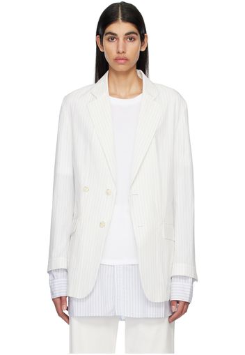 MM6 Maison Margiela Off-White Pinstripe Blazer