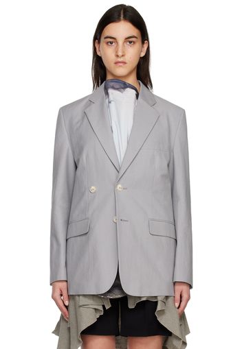 MM6 Maison Margiela Gray Single-Breasted Blazer