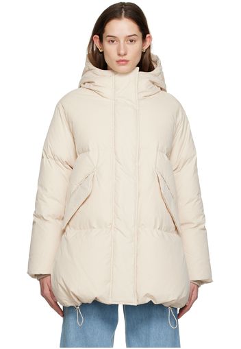 MM6 Maison Margiela Off-White Hooded Down Puffer Jacket