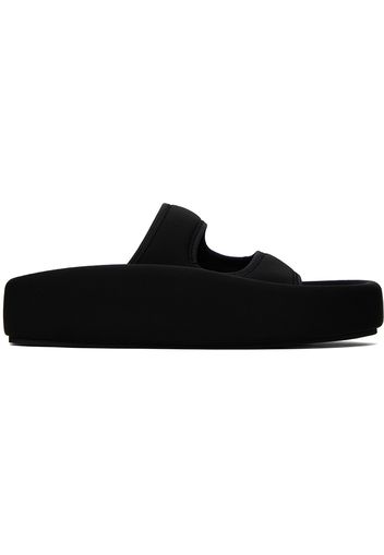 MM6 Maison Margiela Black Platform Slides