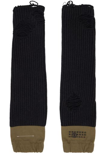 MM6 Maison Margiela Black Patch Arm Warmers