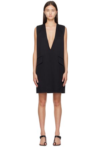 MM6 Maison Margiela Black V-Neck Minidress