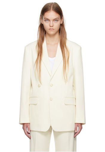 MM6 Maison Margiela Off-White Single-Breasted Blazer