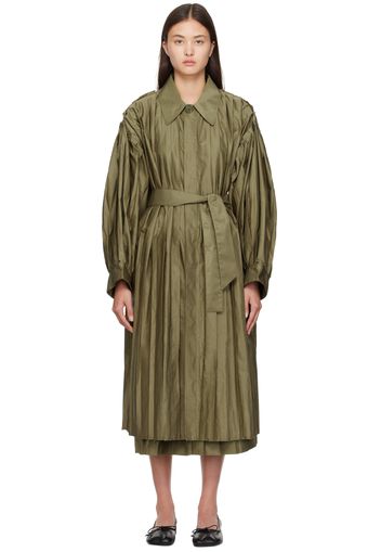 MM6 Maison Margiela Khaki Pleated Coat