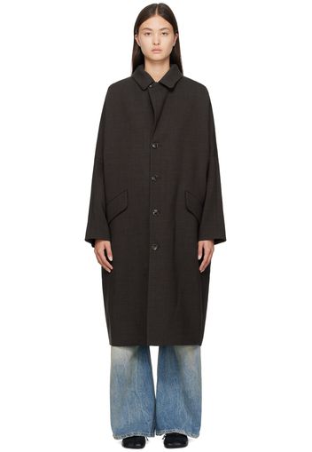 MM6 Maison Margiela Brown Notched Lapel Coat