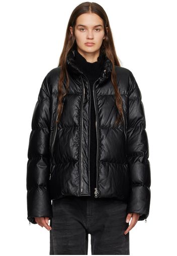 MM6 Maison Margiela Black Quilted Down Jacket