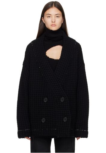 MM6 Maison Margiela Black Double-Breasted Jacket