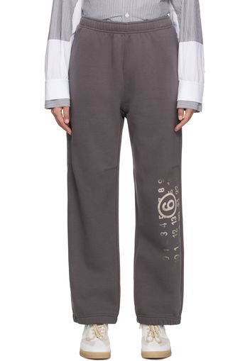 MM6 Maison Margiela Gray Printed Lounge Pants