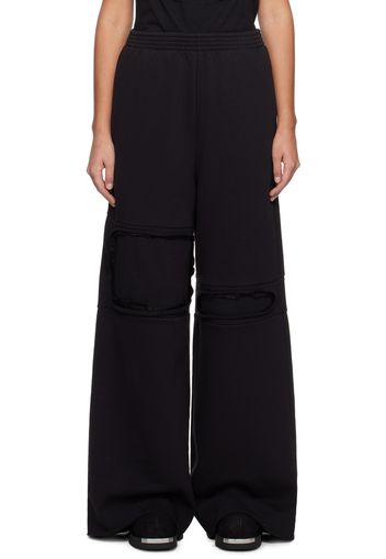 MM6 Maison Margiela Black Distressed Lounge Pants