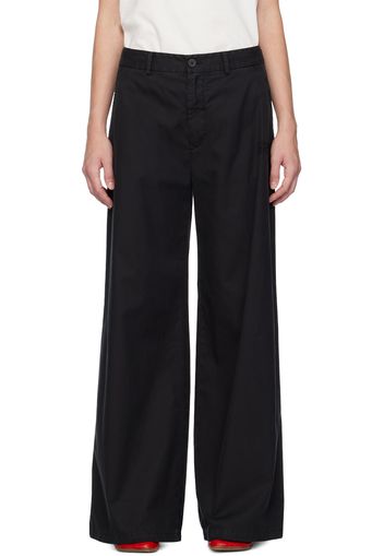 MM6 Maison Margiela Black Embroidered Trousers