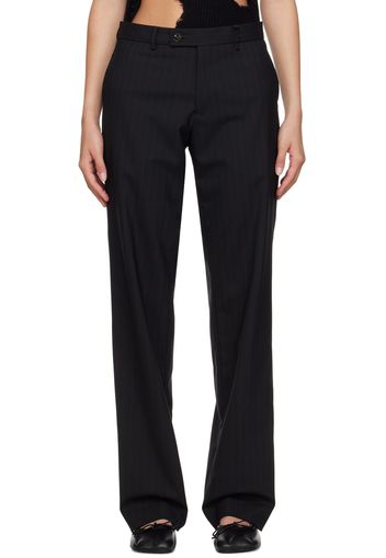 MM6 Maison Margiela Black Striped Trousers