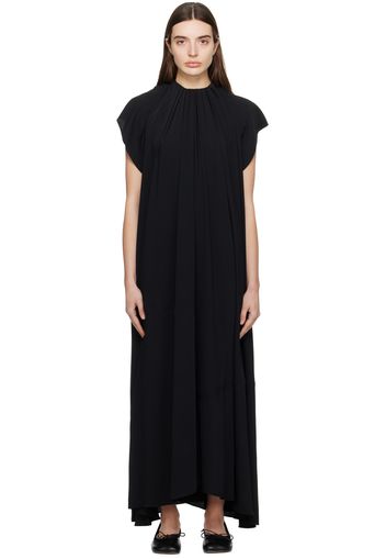 MM6 Maison Margiela Black Asymmetric Maxi Dress