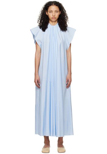 MM6 Maison Margiela Blue Gathered Maxi Dress