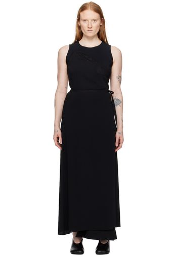 MM6 Maison Margiela Black Layered Maxi Dress