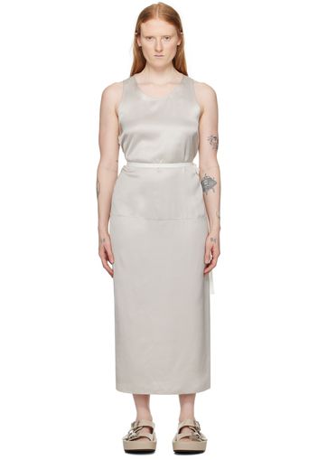 MM6 Maison Margiela Gray Vented Maxi Dress