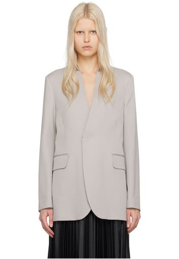 MM6 Maison Margiela Taupe Y-Neck Blazer