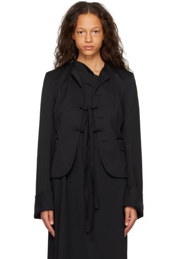 MM6 Maison Margiela Black Self-Tie Blazer