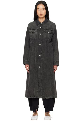 MM6 Maison Margiela Gray Faded Denim Coat