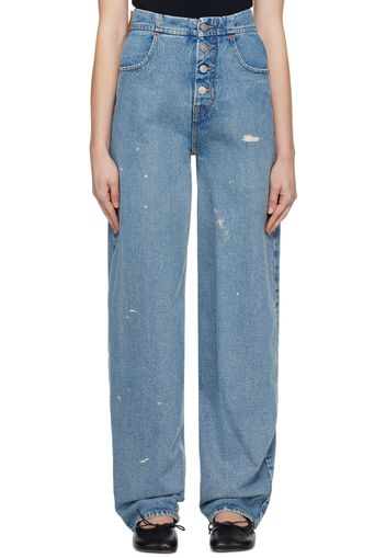 MM6 Maison Margiela Blue Loose-Fit Jeans