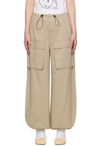 MM6 Maison Margiela Beige Bellows Lounge Pants