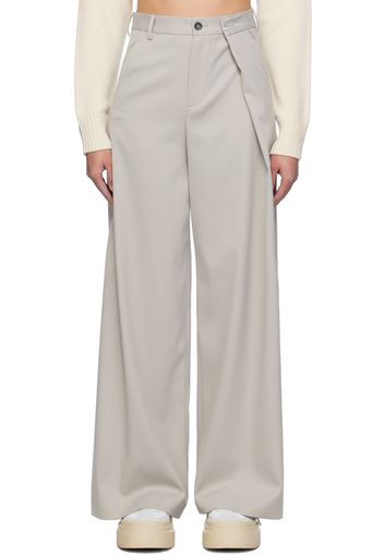 MM6 Maison Margiela Taupe Safety-Pin Trousers