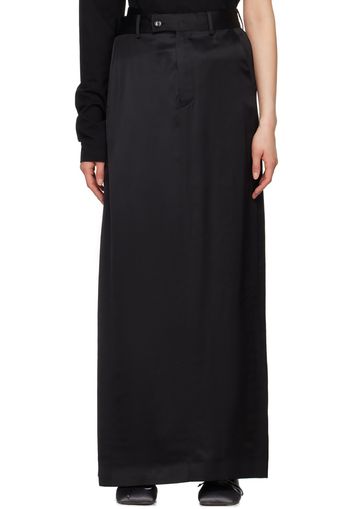 MM6 Maison Margiela Black Wrap Maxi Skirt