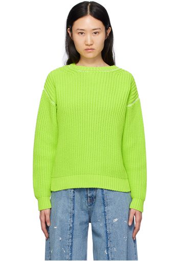 MM6 Maison Margiela Green Airy Sweater