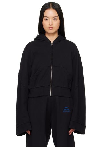 MM6 Maison Margiela Black Paneled Hoodie