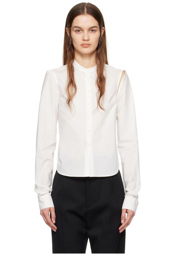 MM6 Maison Margiela White Cut-Out Shirt