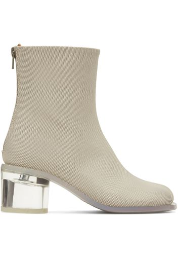 MM6 Maison Margiela Off-White Anatomic Transparent Boots