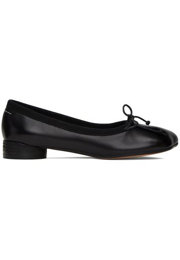 MM6 Maison Margiela Black Anatomic Classic Ballerina Flats