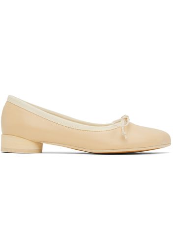 MM6 Maison Margiela Beige Anatomic Classic Ballerina Flats