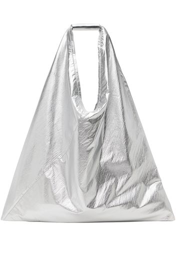 MM6 Maison Margiela Silver Medium Classic Triangle Tote