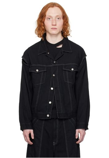 MM6 Maison Margiela Black Contrast Denim Jacket