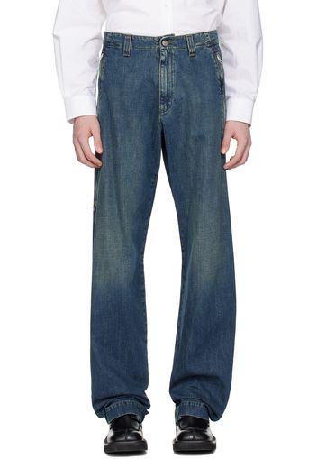 MM6 Maison Margiela Blue Zip Jeans