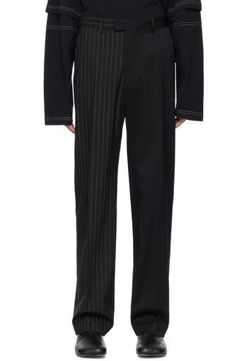 MM6 Maison Margiela Black Paneled Trousers