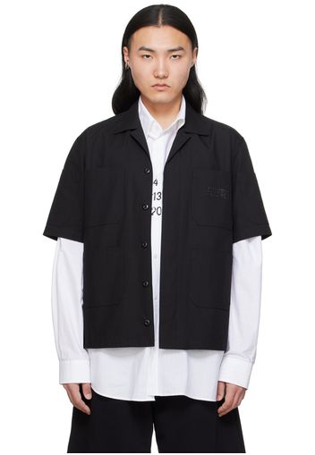 MM6 Maison Margiela Black Patch Pocket Shirt