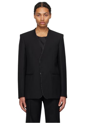 MM6 Maison Margiela Black Raw Edge Blazer